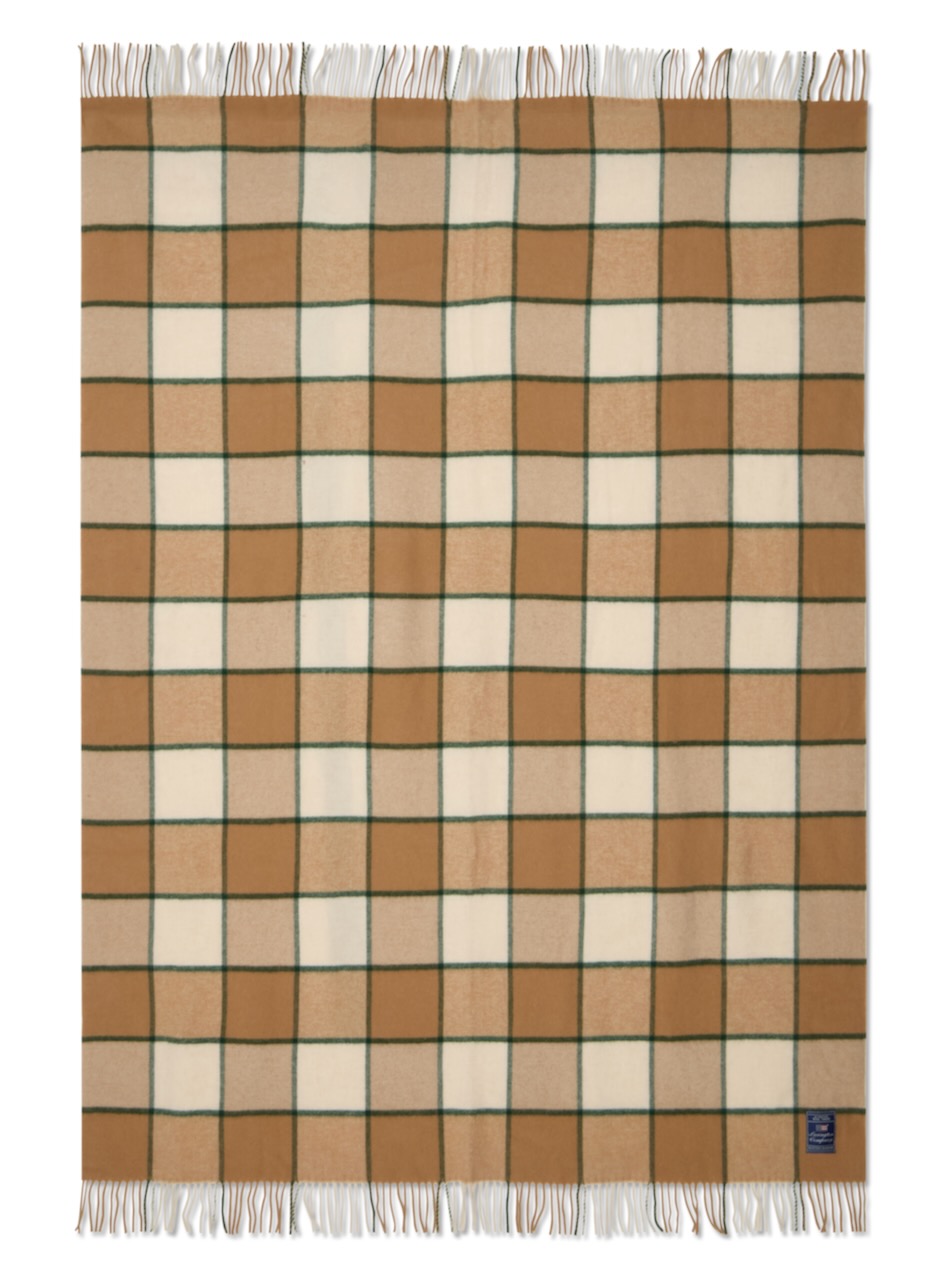 Lexington Decke Wool Throw Karo beige/offwhite/grün Lexington Decke Wool Throw Karo beige/offwhite/grün