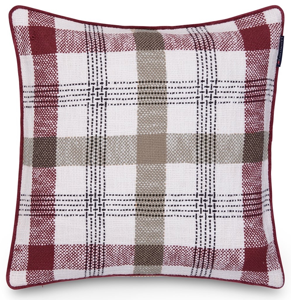 Lexington Kissenbezug Karo dunkelrot/stone/weiß Lexington Kissenbezug Karo dunkelrot/stone/weiß