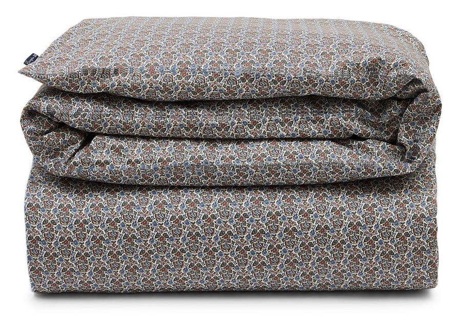 Lexington Kissenbezug Satin Blätter-Blumen beige/multi 80x80 cm