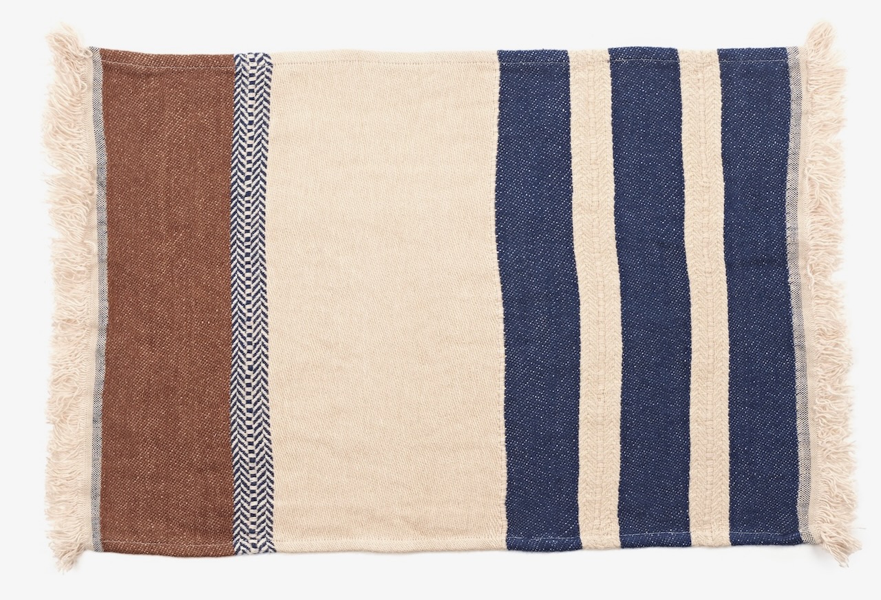 Libeco Tischset Marina Stripe ecrue/braun/indigo Libeco Tischset Marina Stripe ecrue/braun/indigo