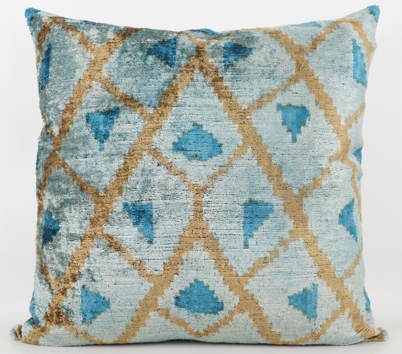 Kissenbezug Seide Mosaik blau/braun 50x50 cm Kissenbezug Seide Mosaik blau/braun 50x50 cm
