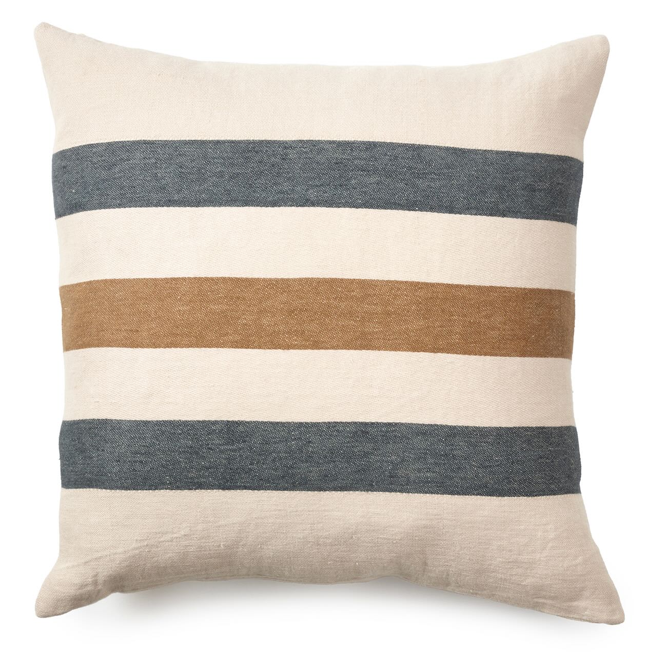 Libeco Kissenbezug Julian natur/graublau/braun Libeco Kissenbezug Julian natur/graublau/braun