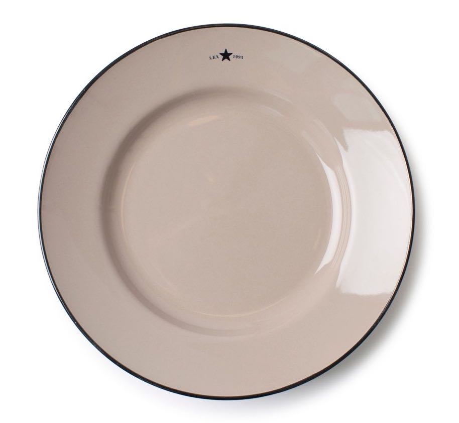 Lexington Dessertteller Stoneware beige/blau 4er-Set