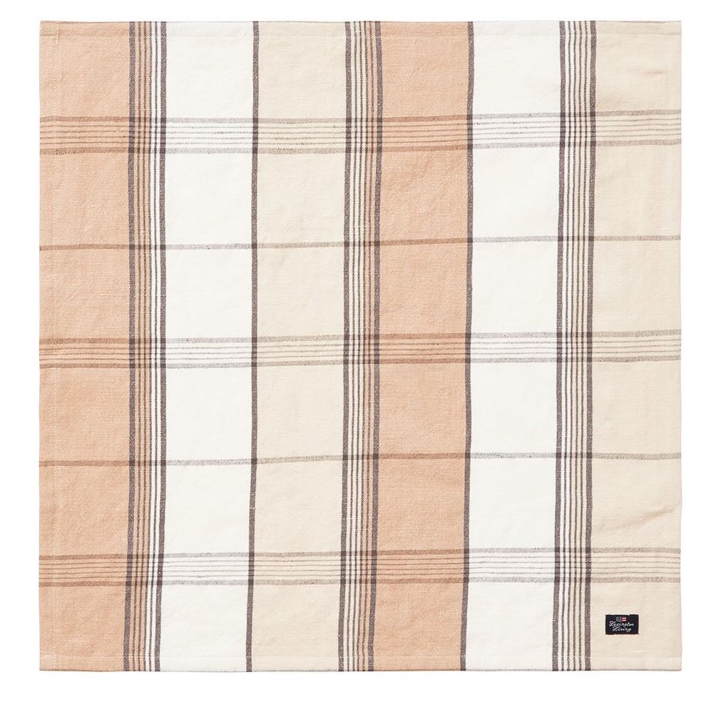 Lexington Serviette Karo beige/weiß/grau Lexington Serviette Karo beige/weiß/grau