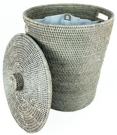 Wäschekorb klassik Deckel Togo grau Wäschekorb klassik Deckel Togo grau