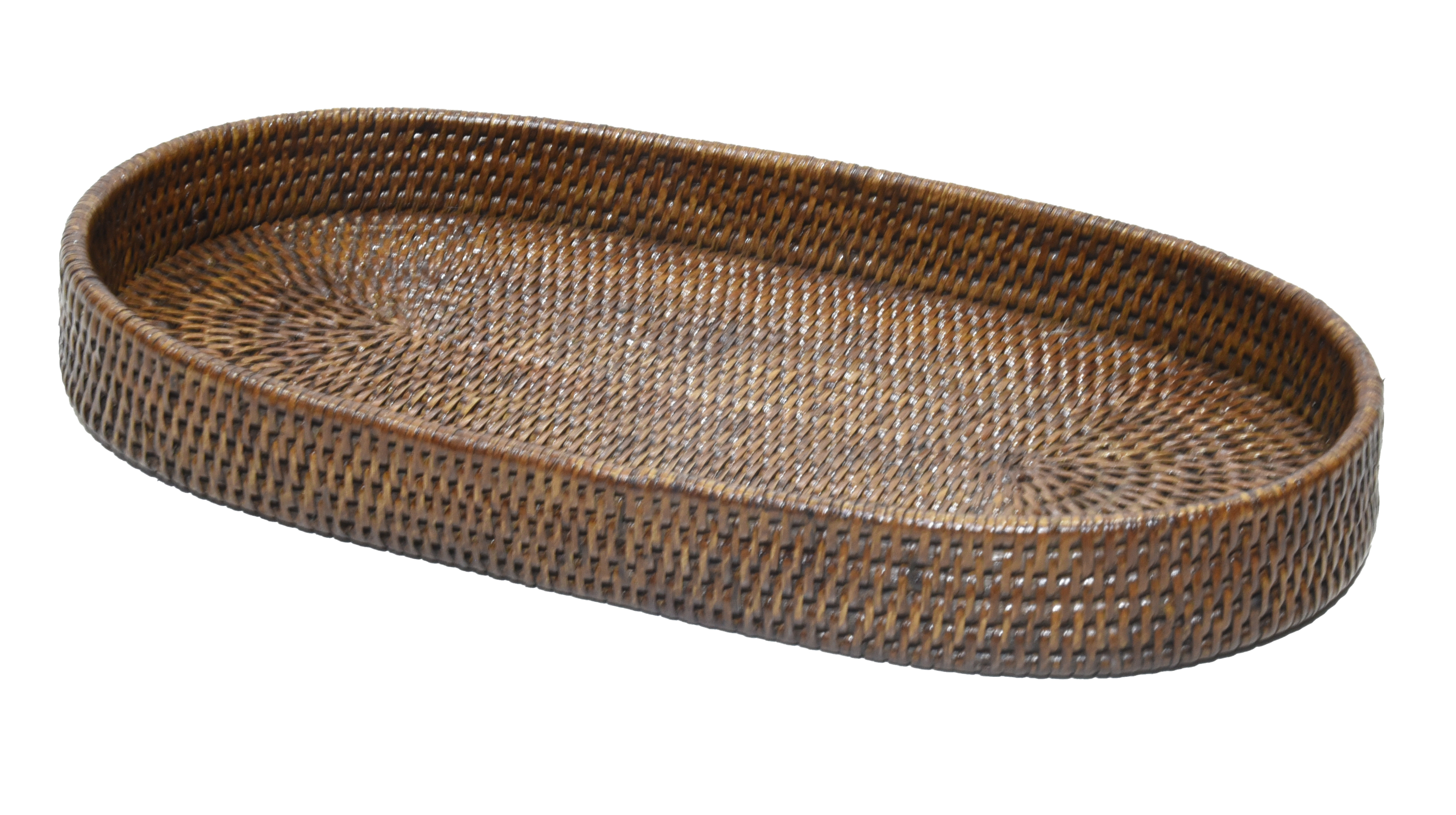 Tablett oval Togo braun