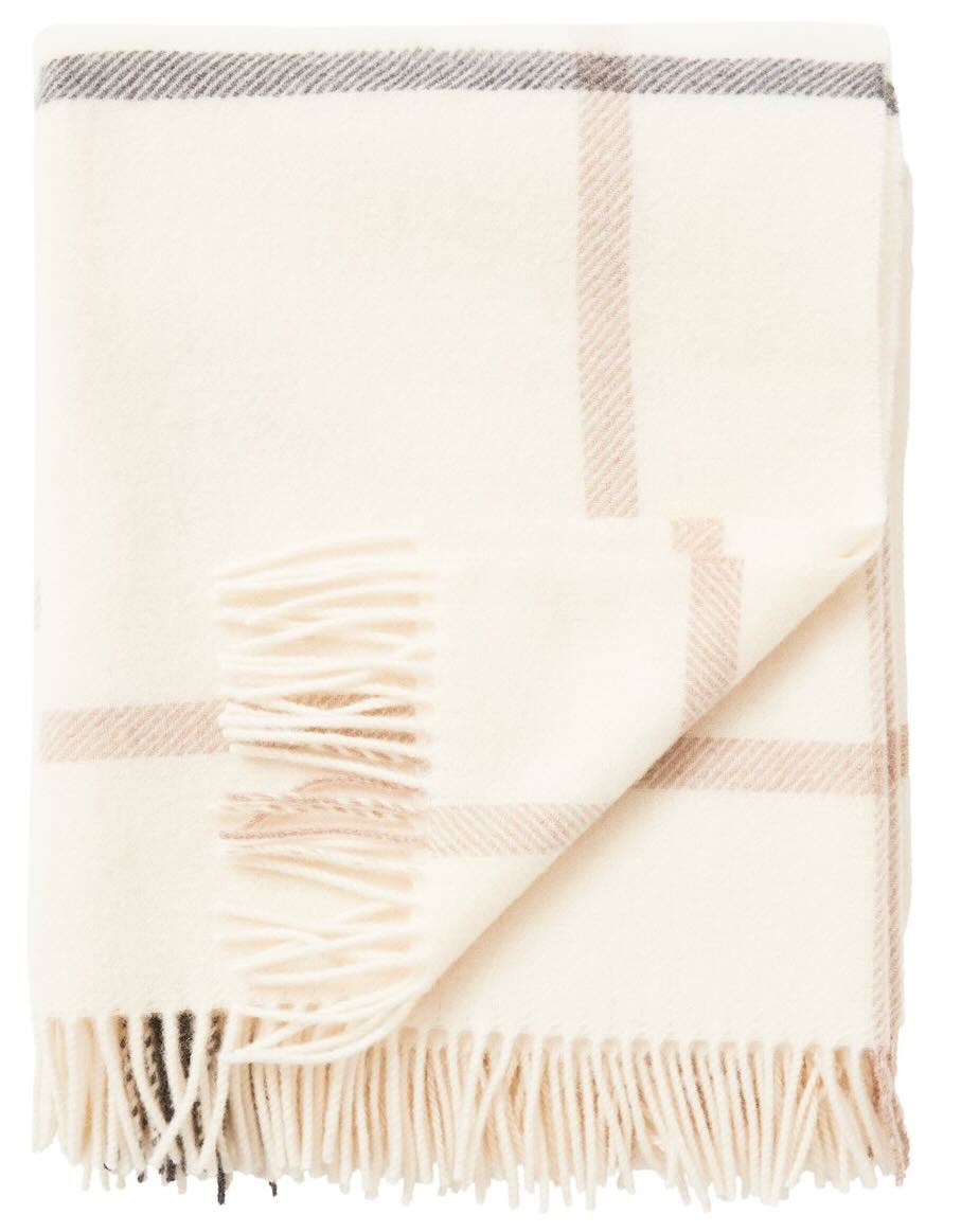 Lexington Decke Wool Throw Karo offwhite/grau/beige Lexington Decke Wool Throw Karo offwhite/grau/beige