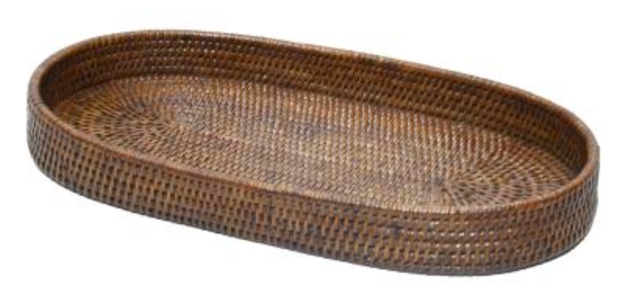 Tablett oval Togo braun