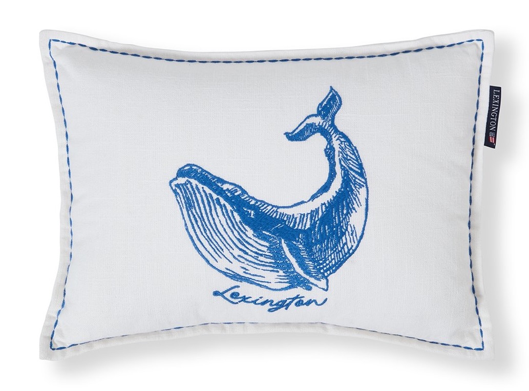 Lexington Kissen Embroidery Wal blau 30x40 cm Lexington Kissen Embroidery Wal blau 30x40 cm