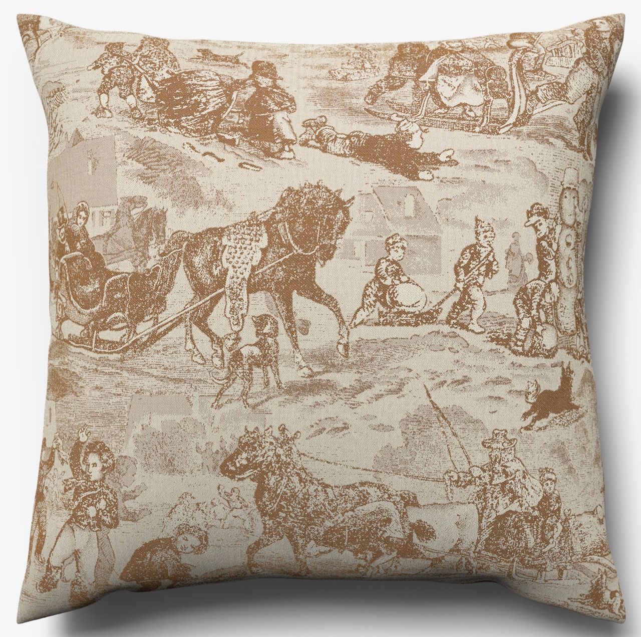 Leitner Leinen Kissenbezug Toile-des-Alpes caramel 40x40 cm