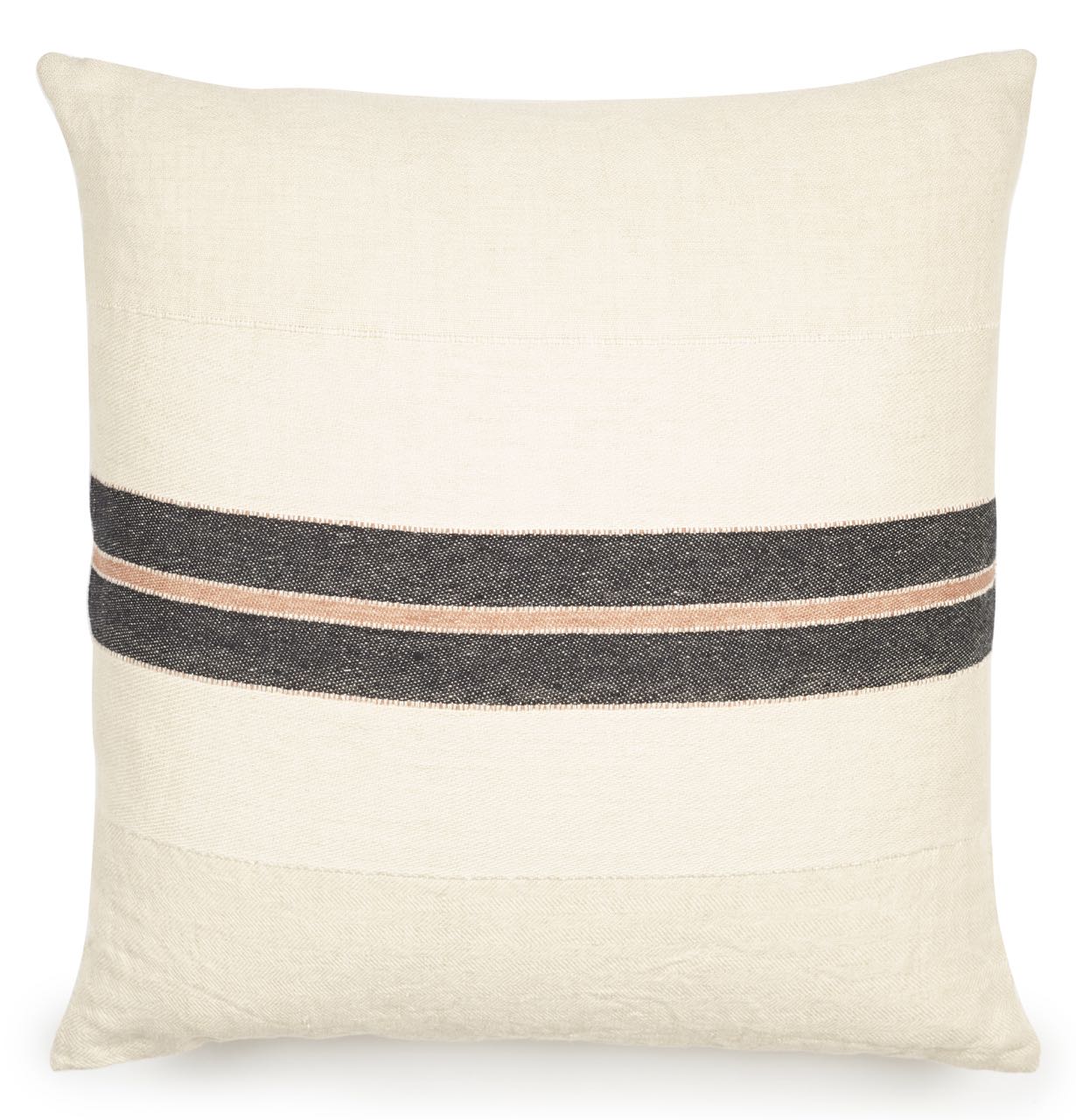 Libeco Kissenbezug Patagonia black stripe natur/schwarz/braun