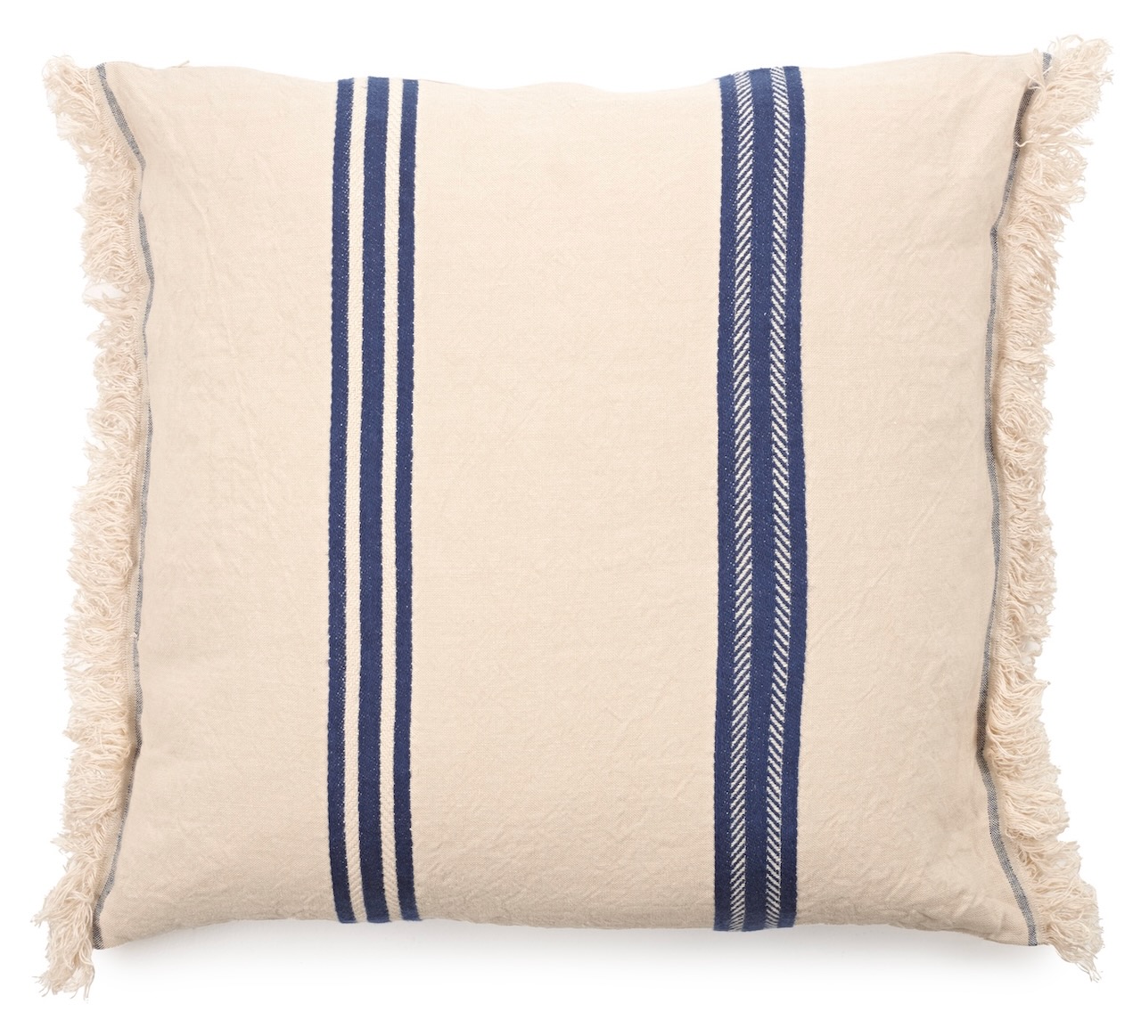 Libeco Kissenbezug Indigo Stripe offwhite/indigo 63x63 cm Libeco Kissenbezug Indigo Stripe offwhite/indigo 63x63 cm