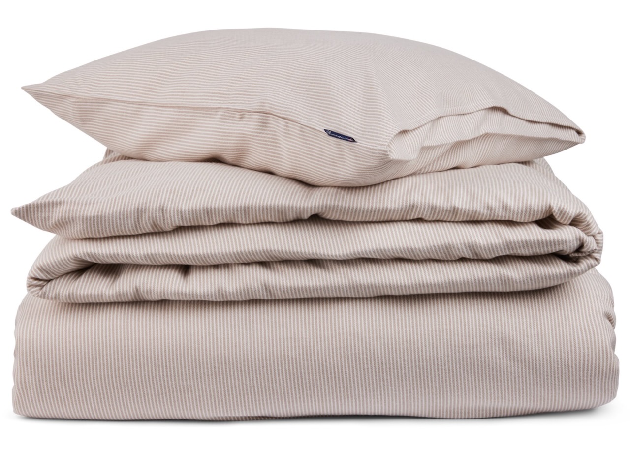 Lexington Bettwäsche-Set Flanell Streifen beige/weiß Lexington Bettwäsche-Set Flanell Streifen beige/weiß