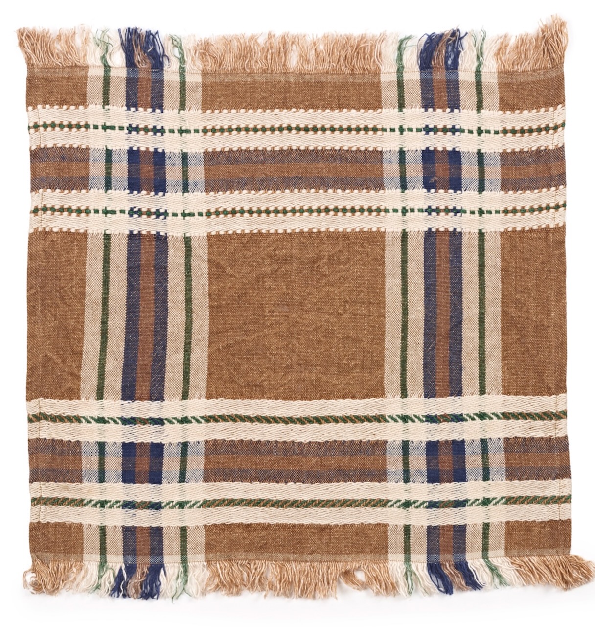 Libeco Serviette Batsi Karo ingwer/offwhite/indigo/grün Libeco Serviette Batsi Karo ingwer/offwhite/indigo/grün