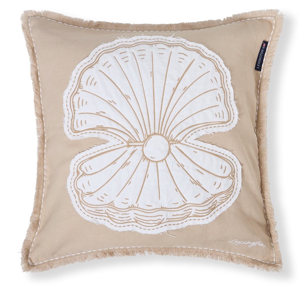 Lexington Kissenbezug Muschel beige/weiß 50x50 cm