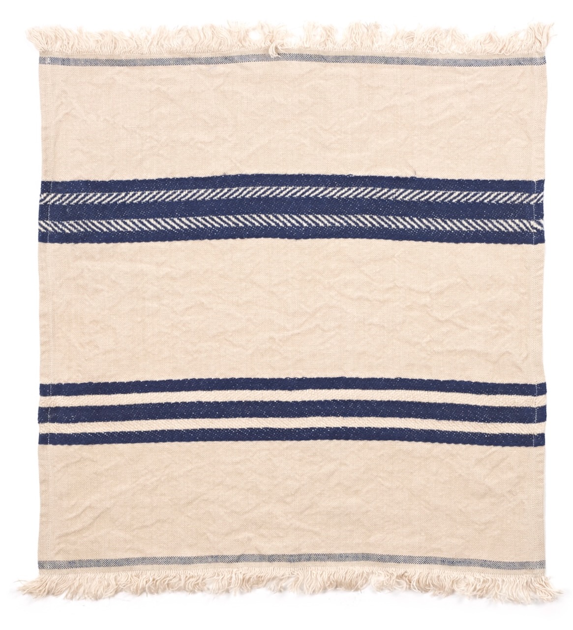 Libeco Serviette Indigo Stripe offwhite/indigo