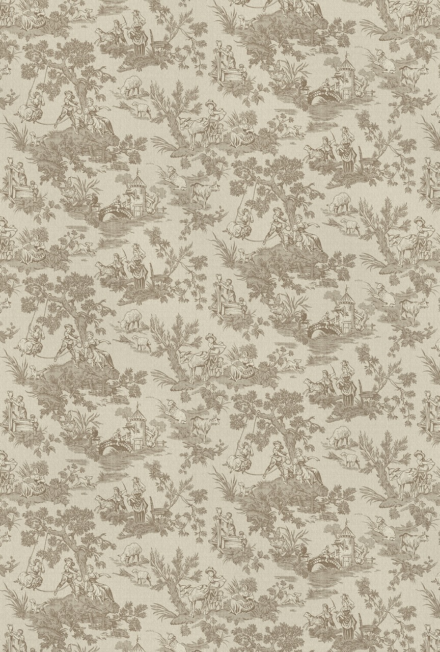 Leitner Leinen Bettüberwurf mit Vlies Toile-de-Jouy Leitner Leinen Bettüberwurf mit Vlies Toile-de-Jouy