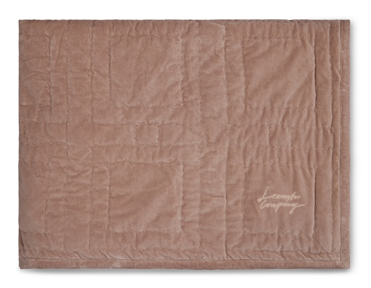 Lexington Tagesdecke Velvet Quilt Grafik beige