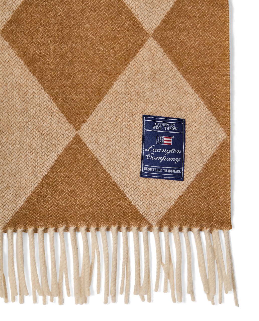 Lexington Decke Wool Throw Rauten caramel/natur Lexington Decke Wool Throw Rauten caramel/natur