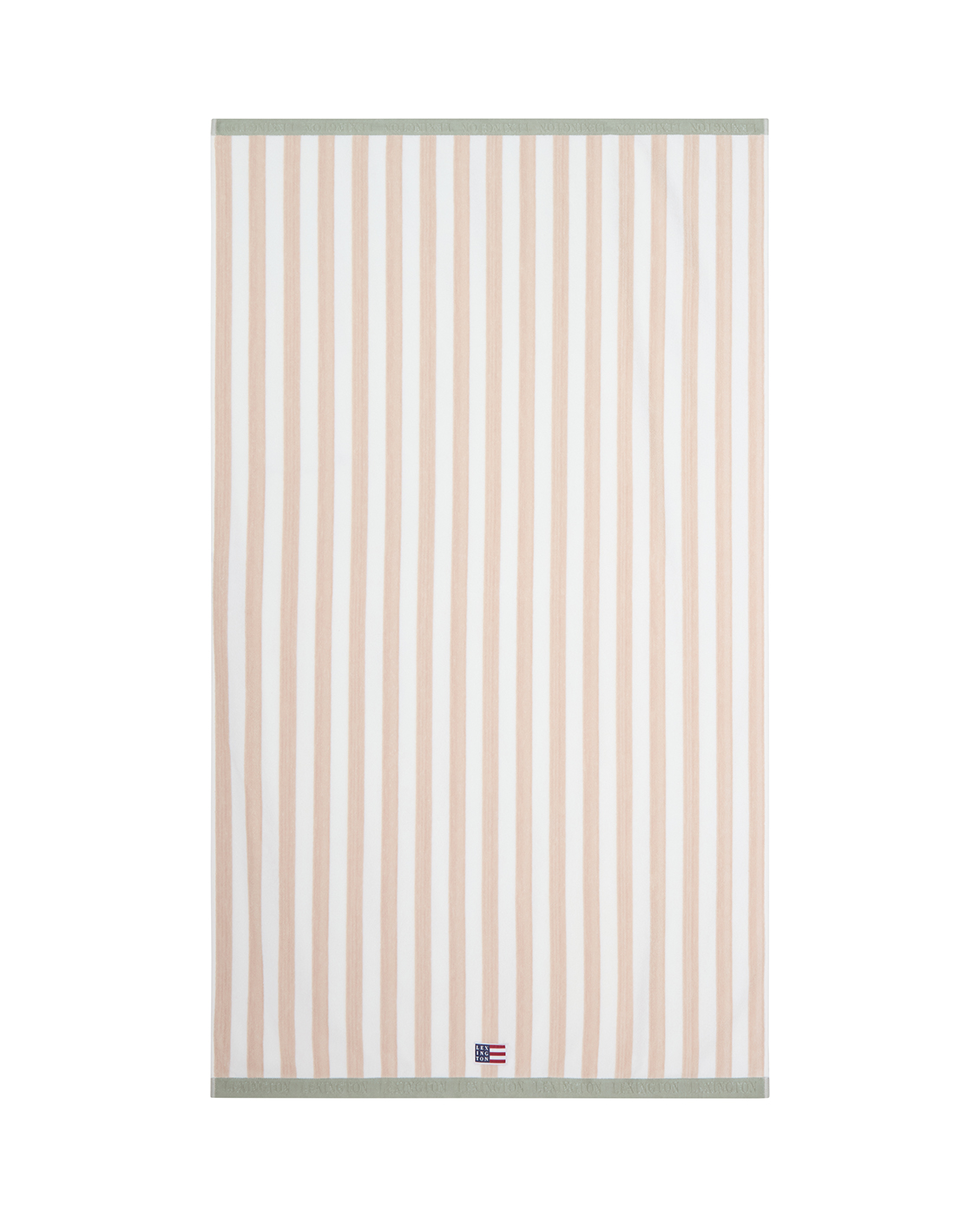 Lexington Strandtuch Streifen beige/weiß/hellgrün