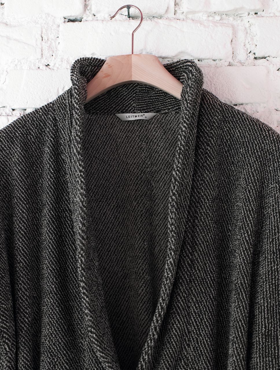 Leitner Bademantel mit Schalkragen Uni Leitner Bademantel mit Schalkragen Uni