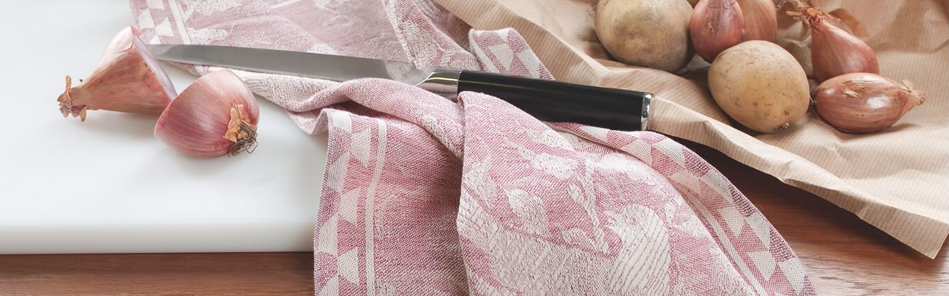 Leitner Geschirrtuch Vogel Zyklame gross 1361 Leitner Geschirrtuch Vogel Zyklame gross 1361