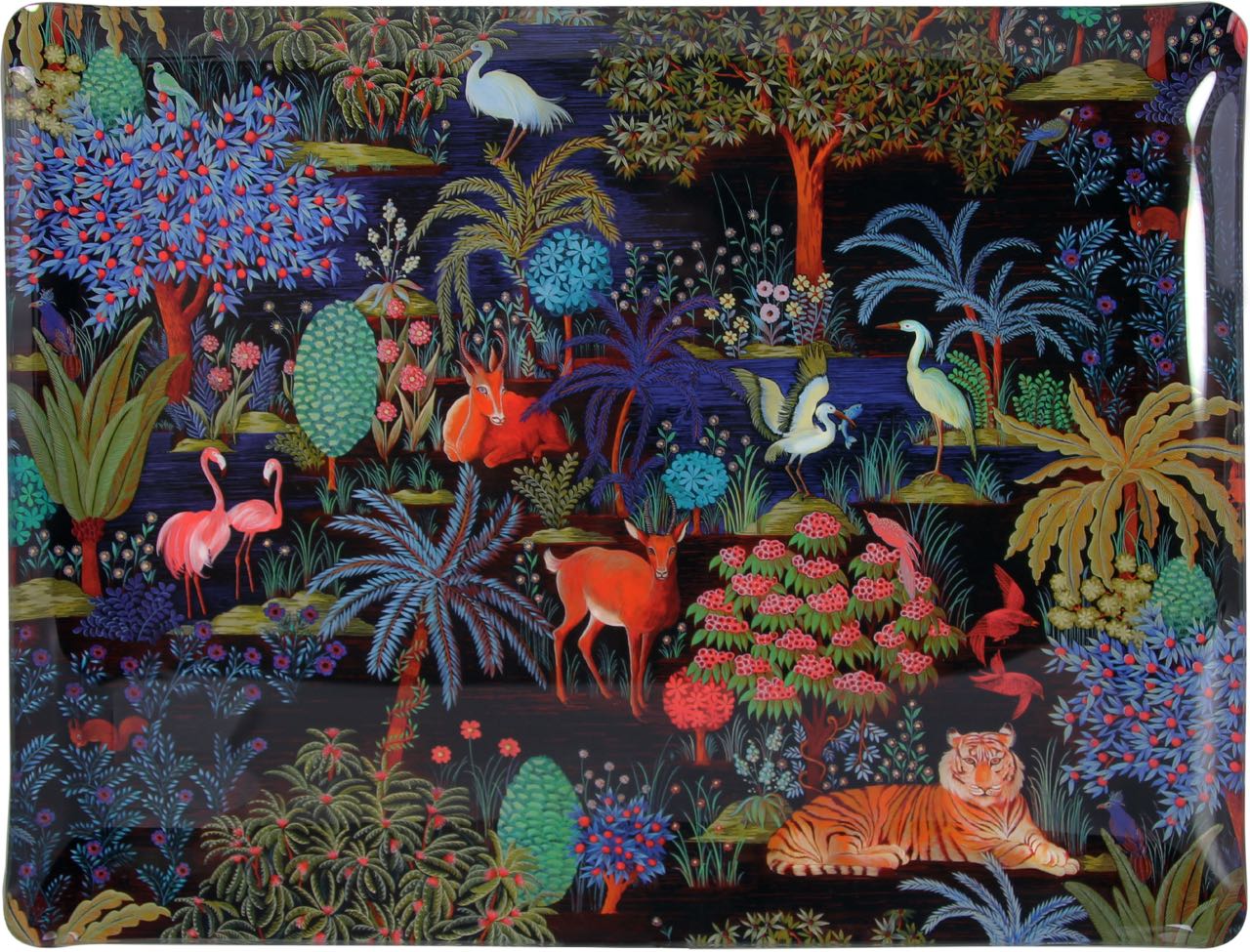 Gien Tablett Le Jardin du Palais groß Gien Tablett Le Jardin du Palais groß