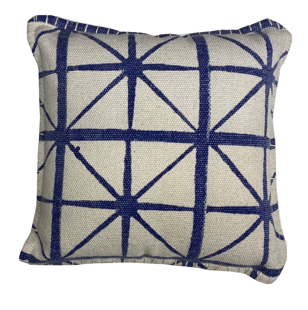 Flamant Kissen Rayet offwhite/blau