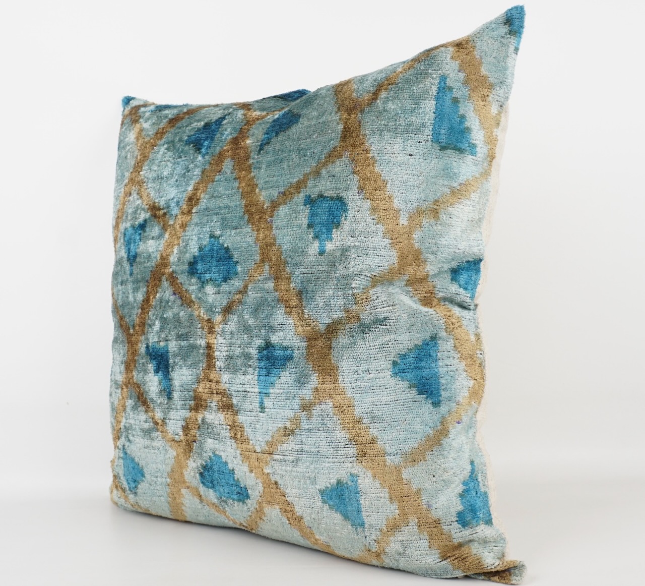Kissenbezug Seide Mosaik blau/braun 50x50 cm Kissenbezug Seide Mosaik blau/braun 50x50 cm