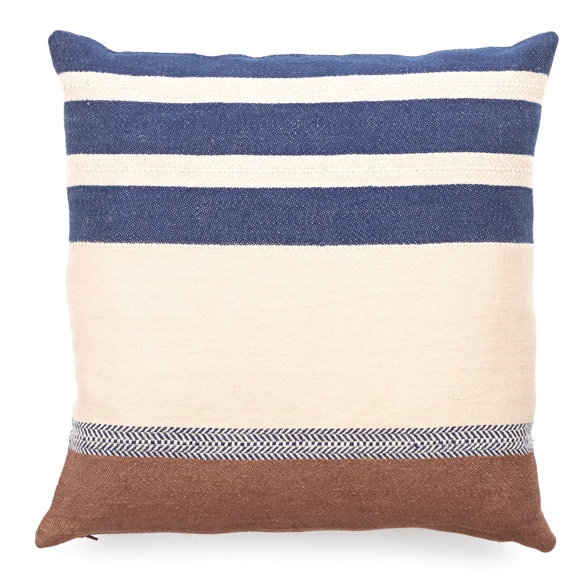 Libeco Kissenbezug Marina Stripe ecrue/braun/indigo 50x50 cm Libeco Kissenbezug Marina Stripe ecrue/braun/indigo 50x50 cm