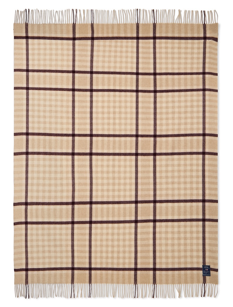 Lexington Decke Wool Throw Karo beige/offwhite/dunkelrot Lexington Decke Wool Throw Karo beige/offwhite/dunkelrot