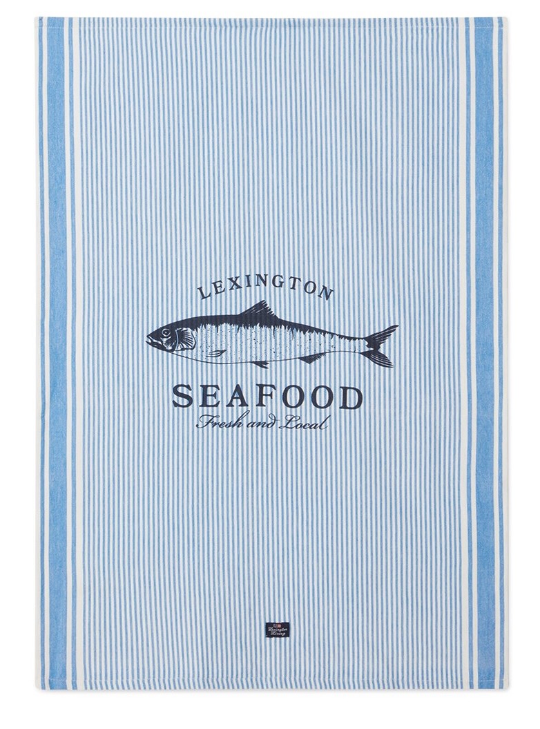 Lexington Geschirrtuch Seafood Streifen blau/weiß Lexington Geschirrtuch Seafood Streifen blau/weiß