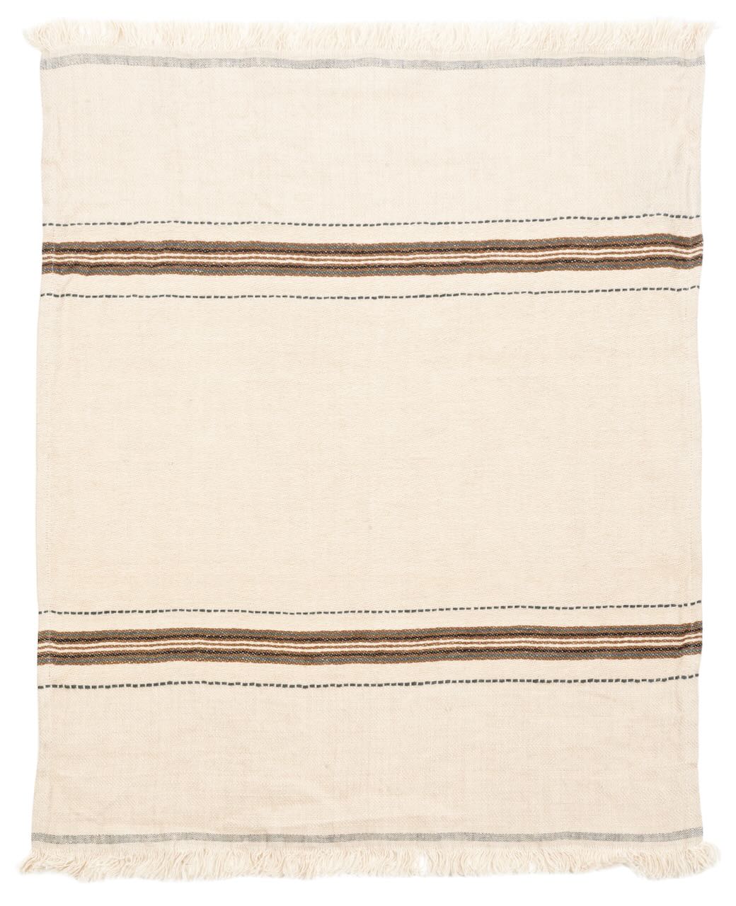 Libeco Leinenplaid Tinos natur/river/braun/schwarz