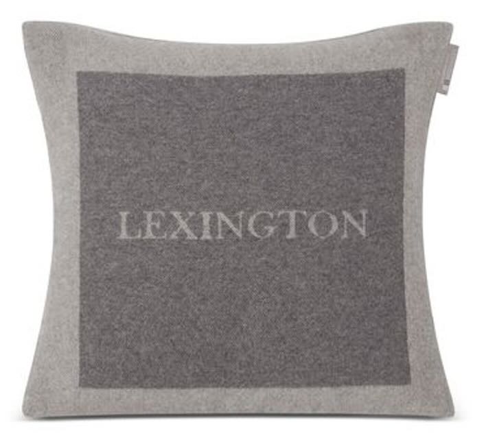 Lexington Kissen Hotel Kaschmir-Wolle dunkelgrau/hellgrau