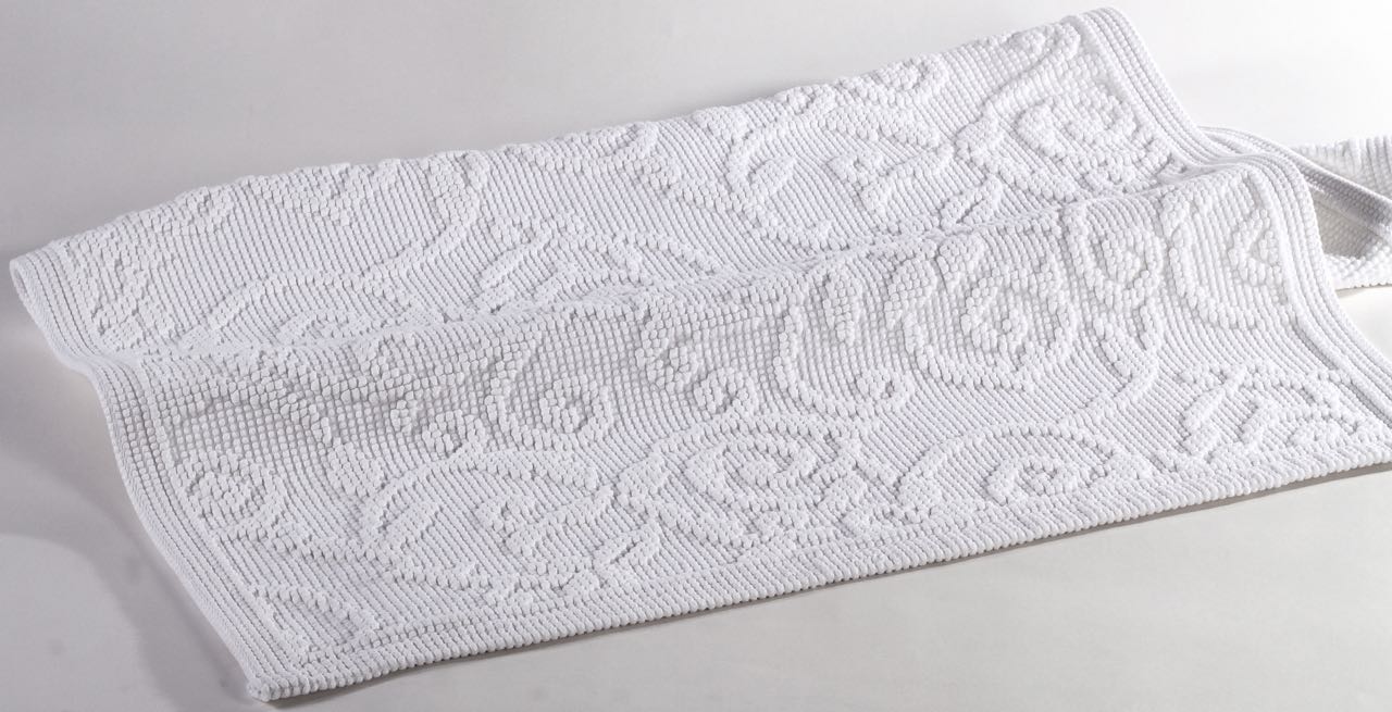 Evelyn Kahle Badematte Paisley weiß