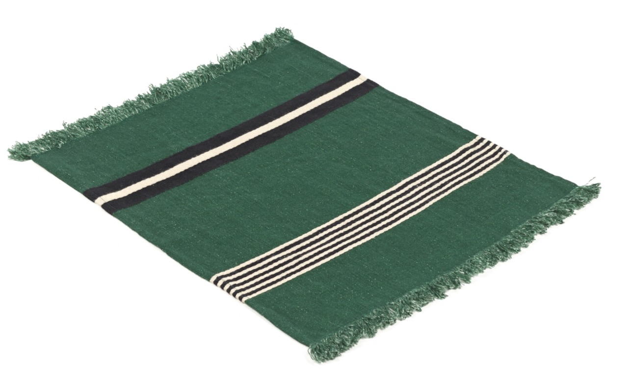 Libeco Tischset Nell grün/natur/schwarz 40x50 cm