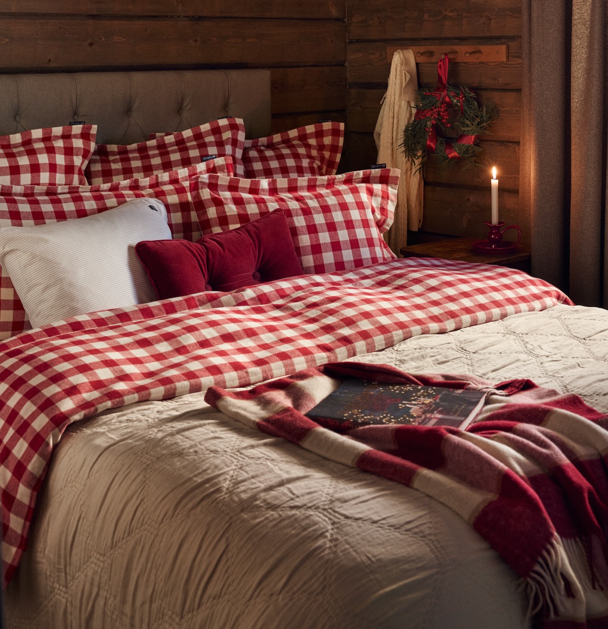 Lexington Bettwäsche-Set Flanell Karo rot/wollweiß Lexington Bettwäsche-Set Flanell Karo rot/wollweiß