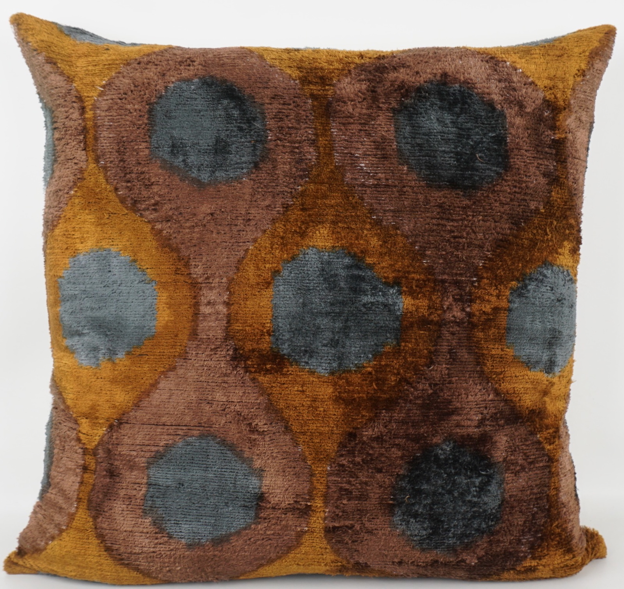 Kissenbezug Seide Ornamente rost/braun/grau 50x50 cm