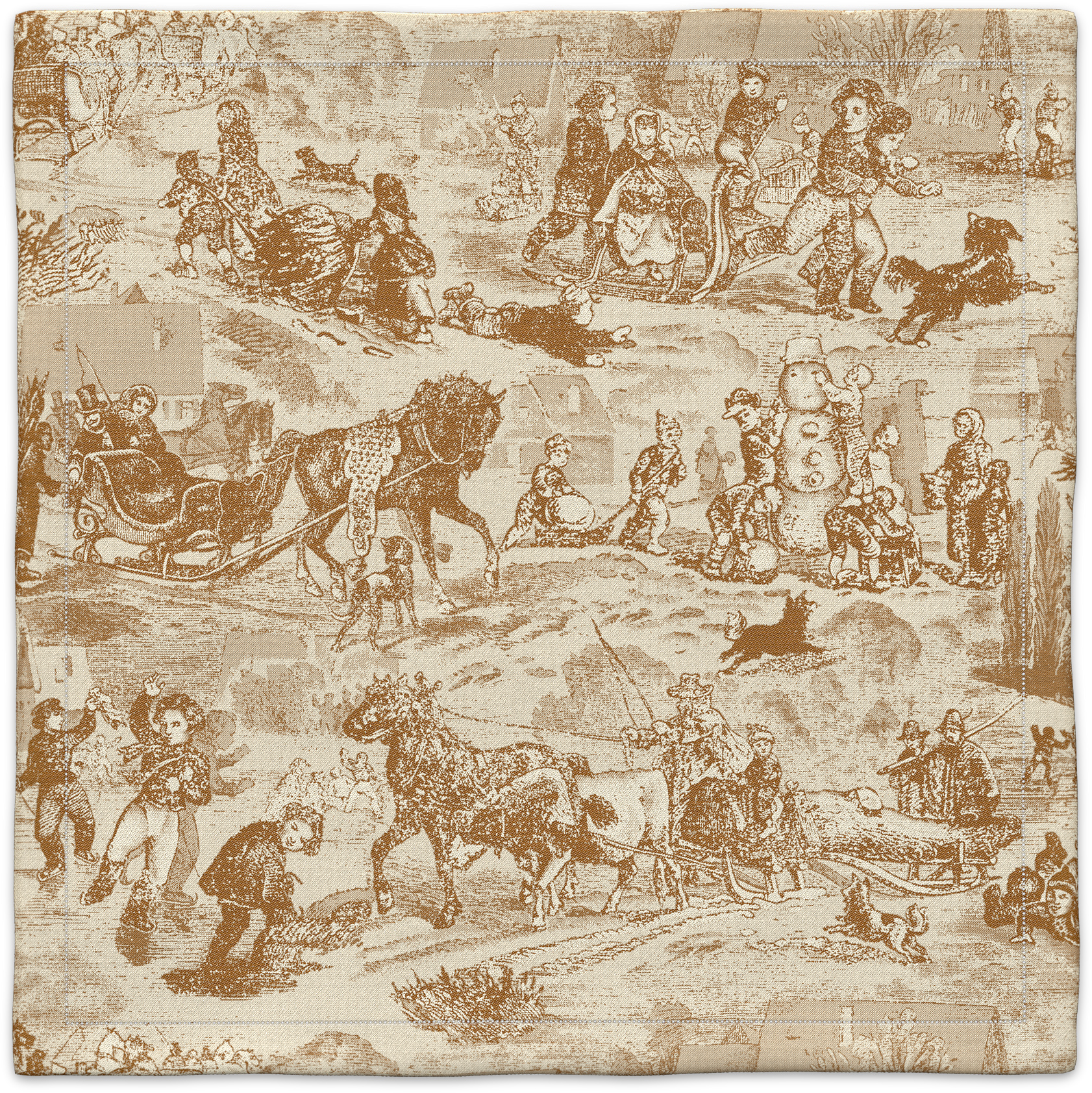 Leitner Leinen Serviette Toile-des-Alpes caramel 47x47 cm
