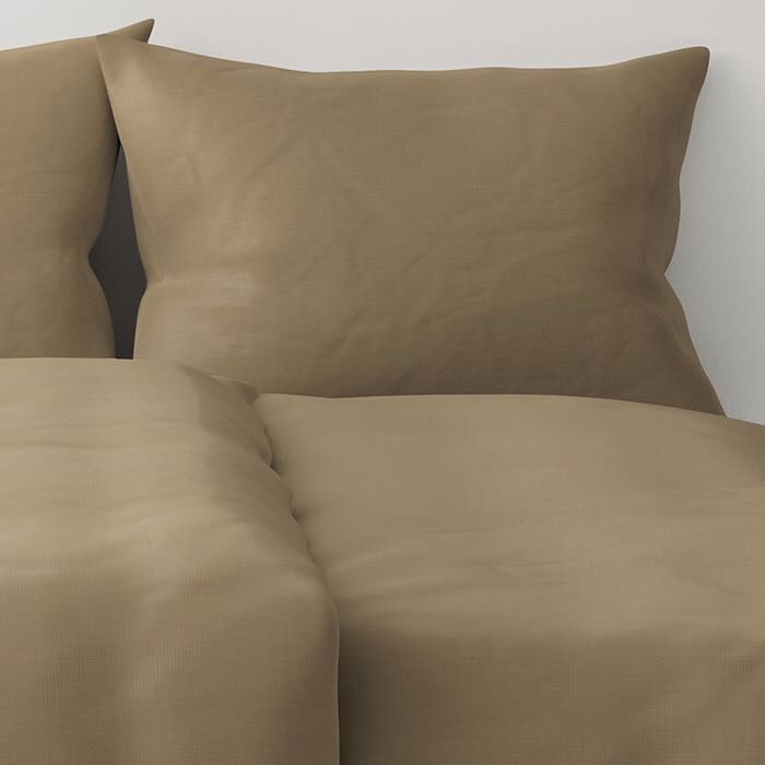 Fissagio Bettwäsche-Set Norway Satin taupe 155x220 cm + 80x80 cm