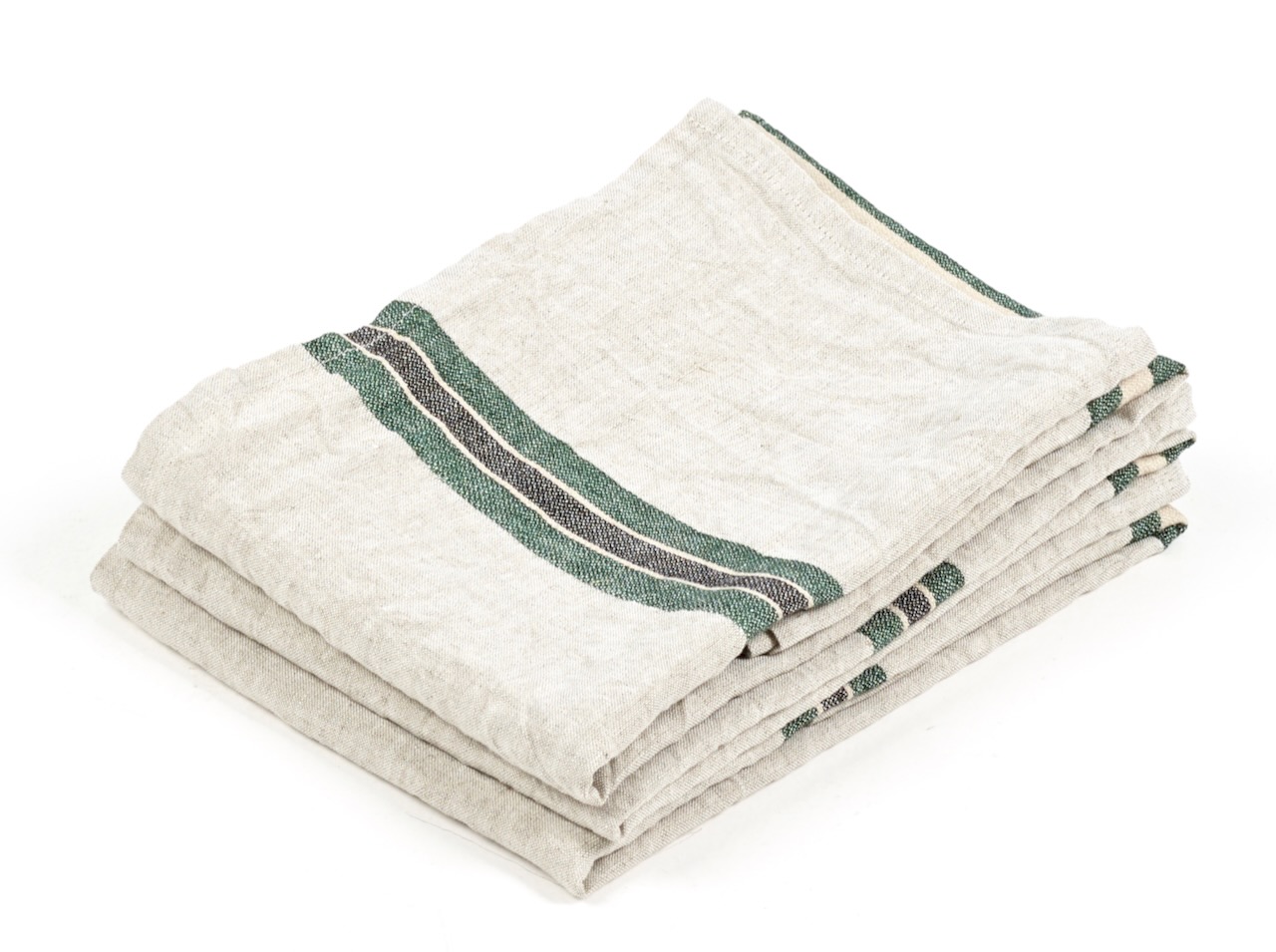 Libeco Geschirrtuch Dock Racing Green grün/schwarz/natur