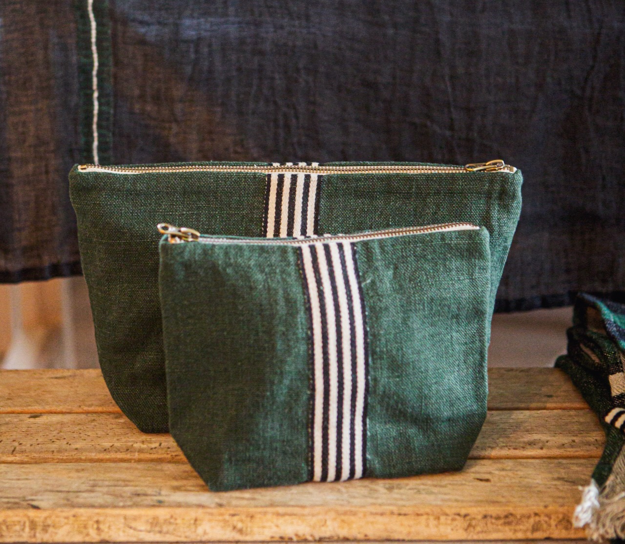 Libeco Mini Tasche Billie grün/schwarz/offwhite