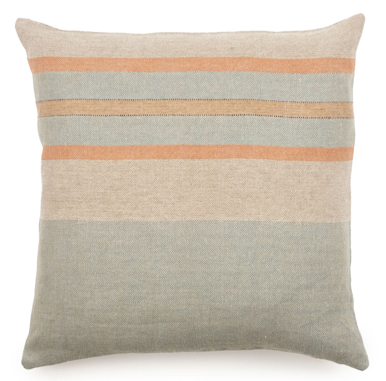 Libeco Kissenbezug Multi Stripe lago/safran
