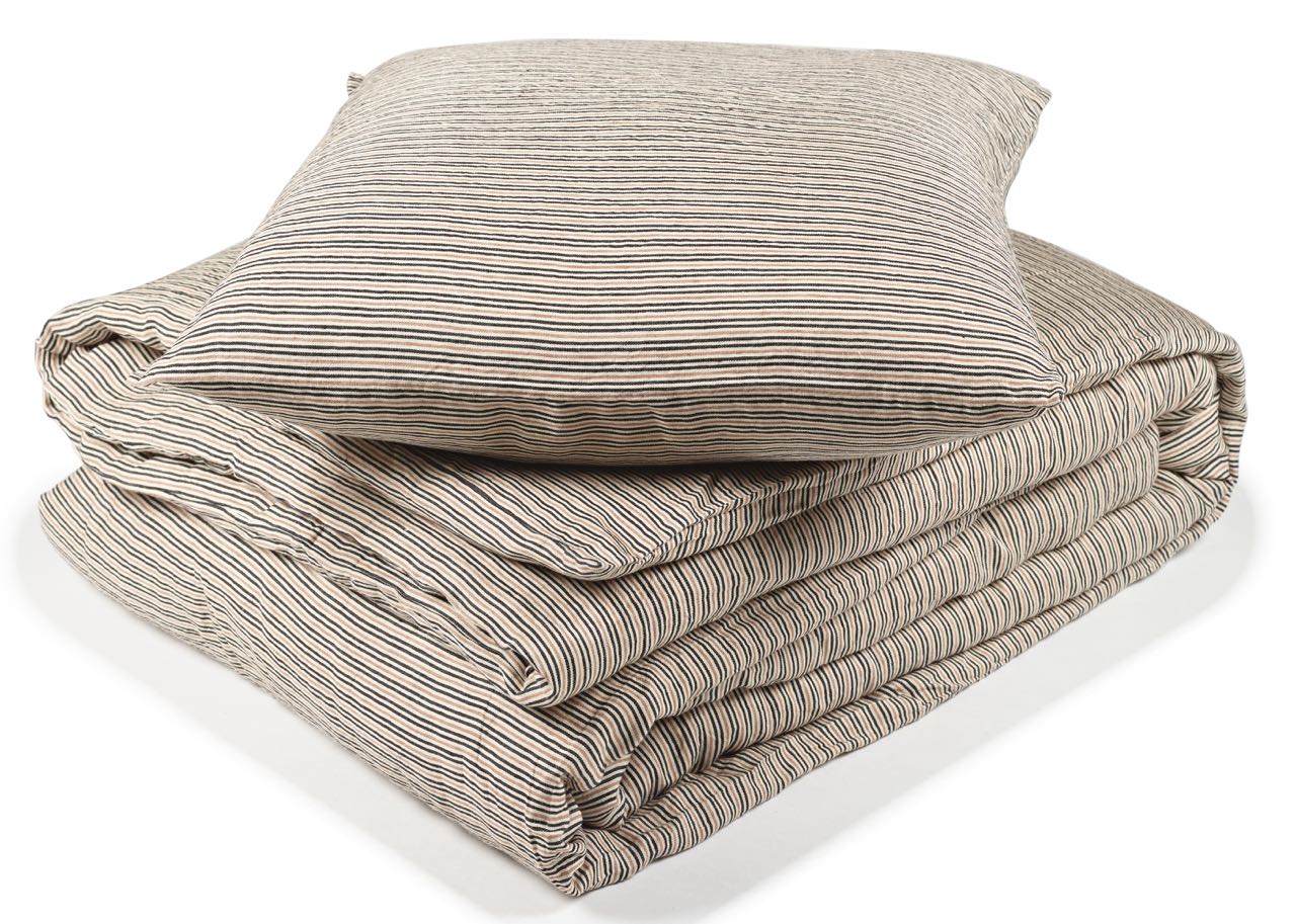 Libeco Bettwäsche San Gabriel Stripe natur/anthrazit/braun Libeco Bettwäsche San Gabriel Stripe natur/anthrazit/braun