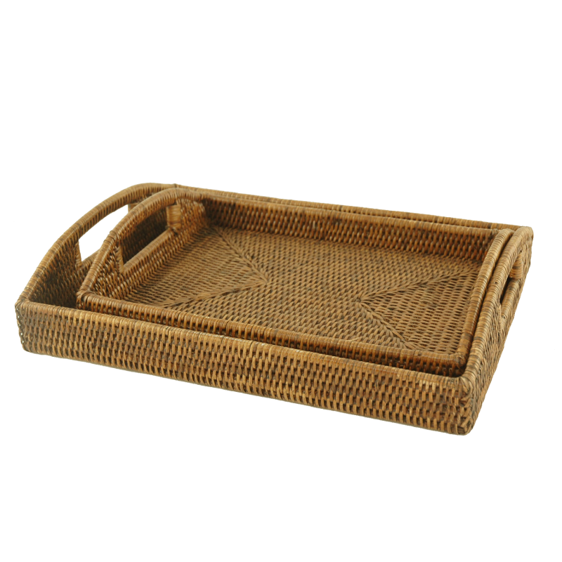 Tablett Rectangular Togo braun