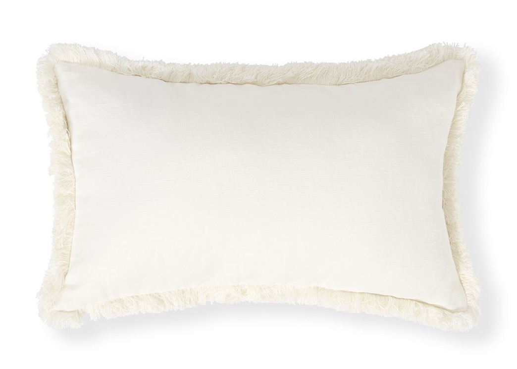 Lexington Kissen Fransen Halbleinen offwhite Lexington Kissen Fransen Halbleinen offwhite