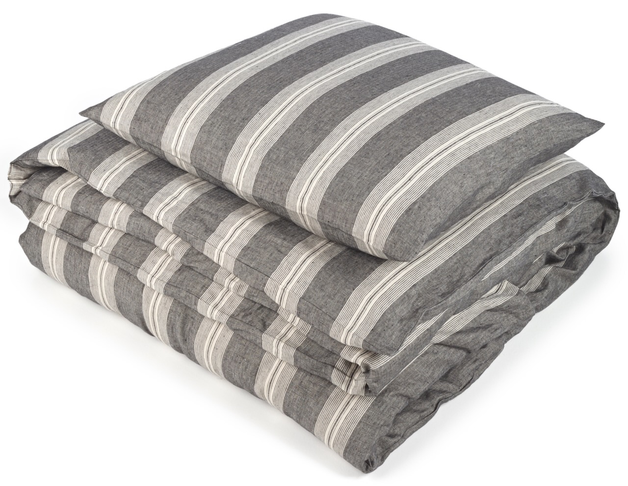 Libeco Bettwäsche Tahoe Stripe anthrazit/natur