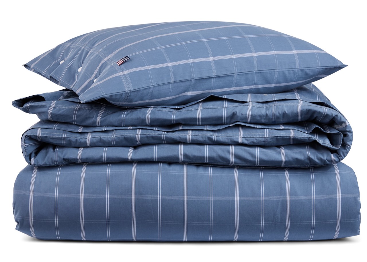 Lexington Bettwäsche-Set Popeline Karo rauchblau/weiß Lexington Bettwäsche-Set Popeline Karo rauchblau/weiß