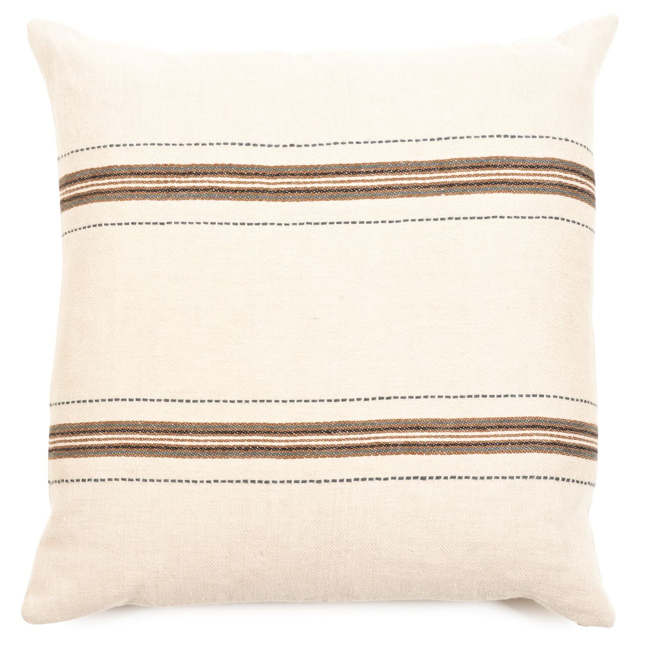 Libeco Kissenbezug Tinos Stripe natur/river/braun/schwarz
