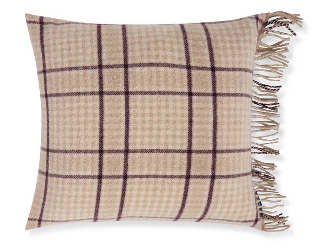 Lexington Kissenbezug Karo Wool beige/braun/natur Lexington Kissenbezug Karo Wool beige/braun/natur